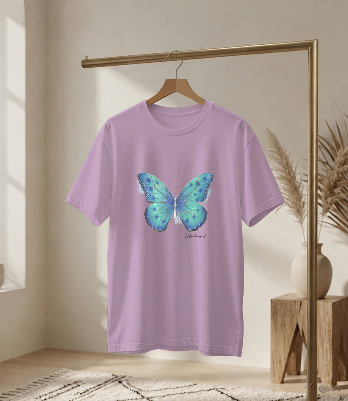 Adult Everyday Tee | Blue Butterfly Design