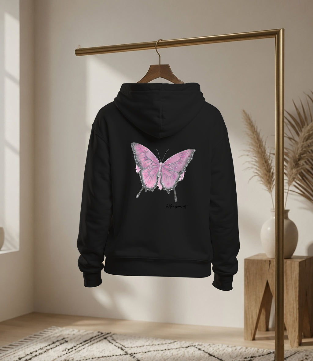 Youth Front & Back Everyday Hoodie | Butterflies design