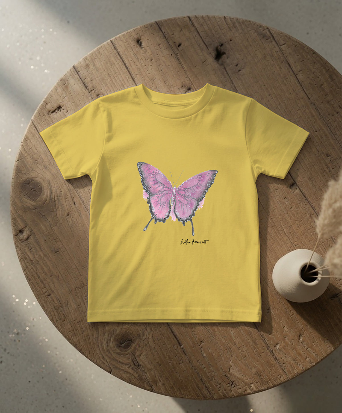 Toddler Everyday Tee | Pink Butterfly Design