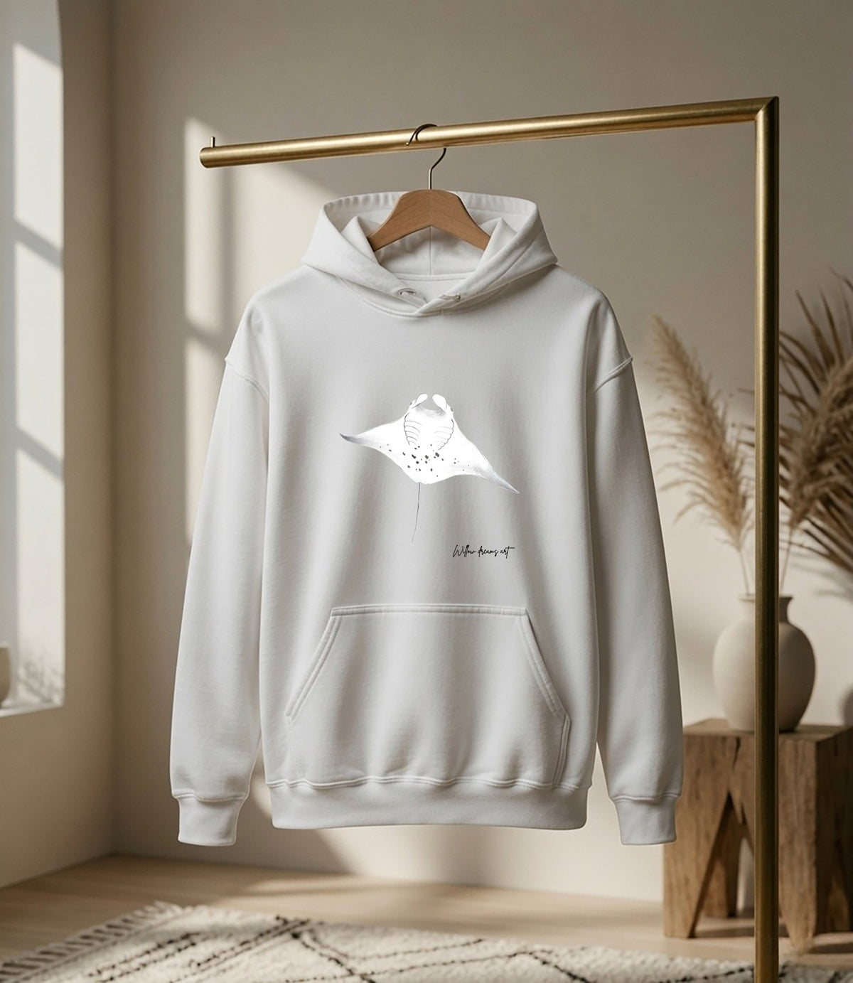 Adult Everyday Hoodie | Manta Ray Design