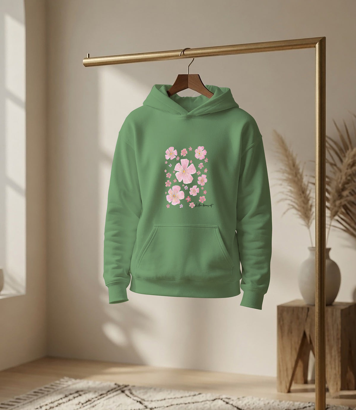 Youth Front & Back Everyday Hoodie | Floral Design