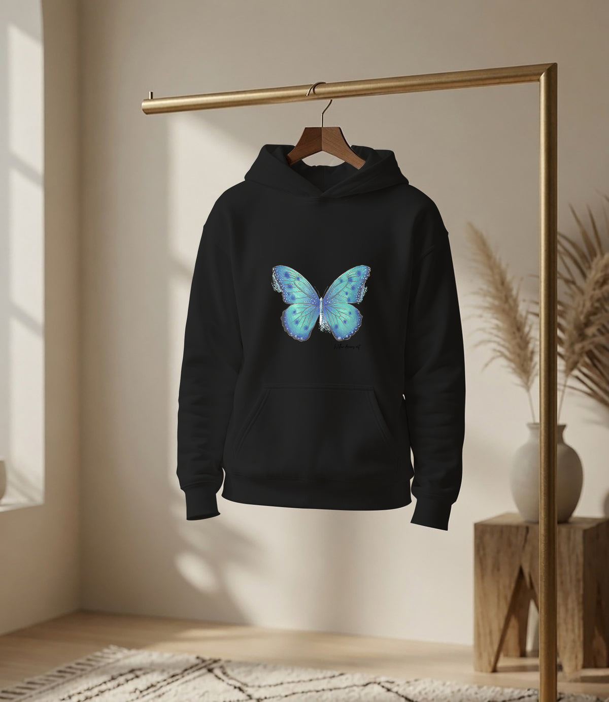 Youth Front & Back Everyday Hoodie | Butterflies design