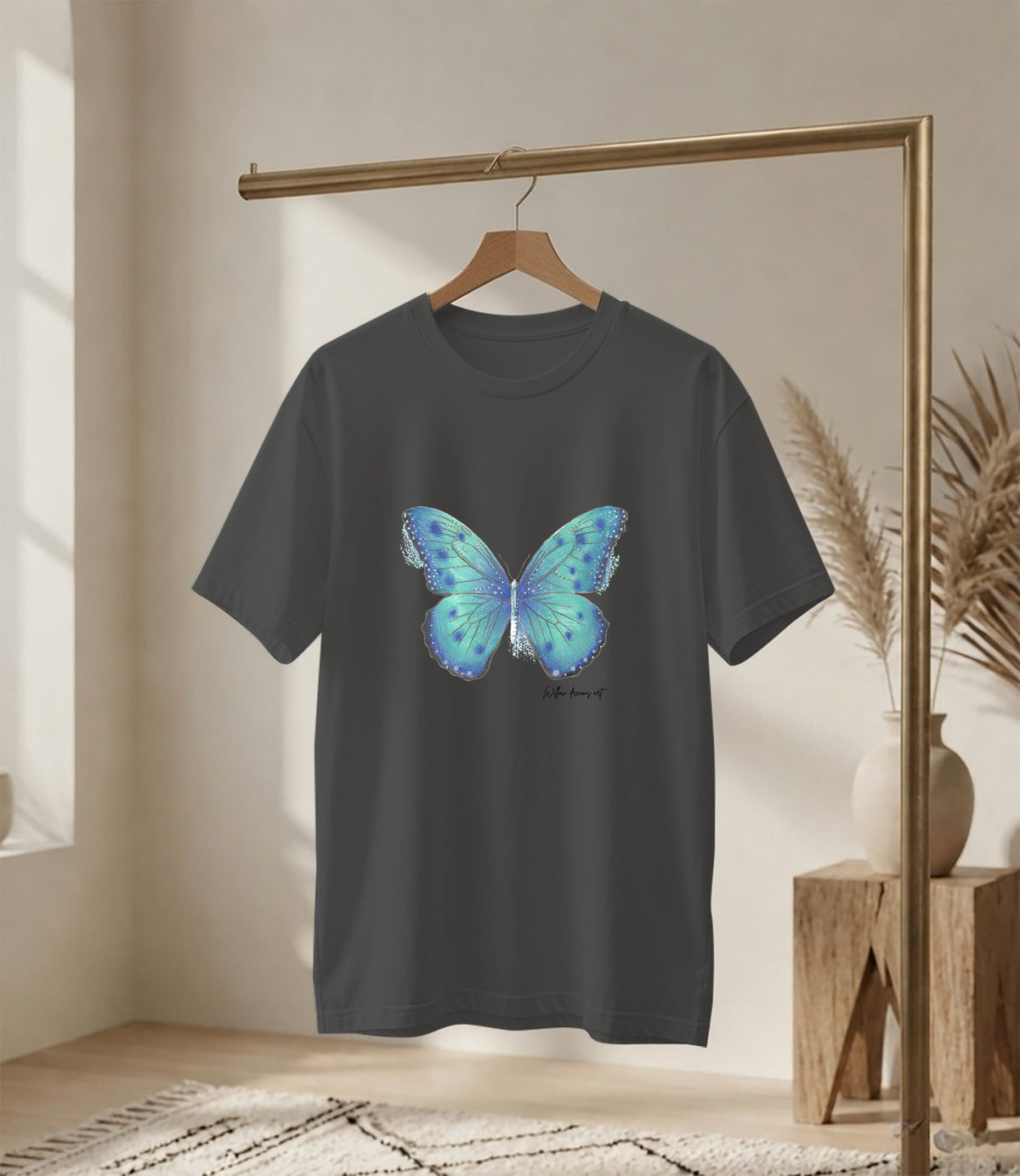 Adult Everyday Tee | Blue Butterfly Design