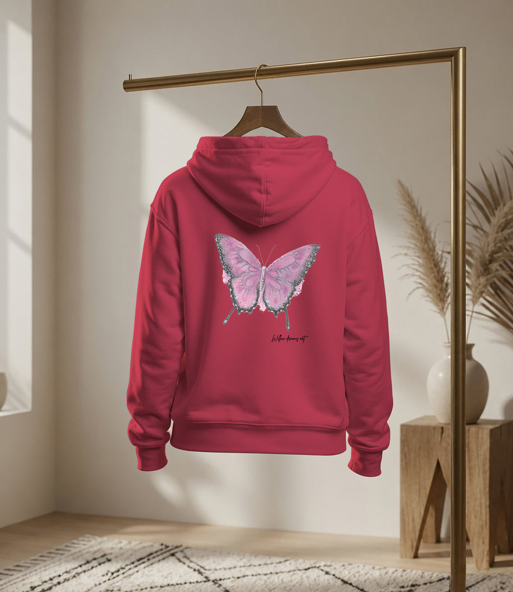 Youth Front & Back Everyday Hoodie | Butterflies design