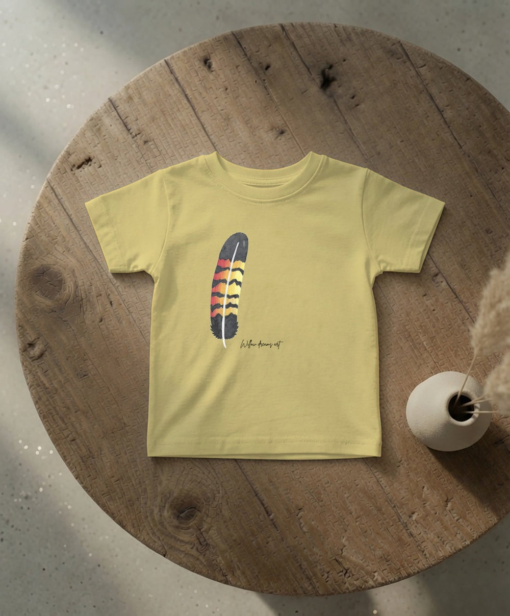 Infant Everyday Tee | Black Cockatoo Feather Design