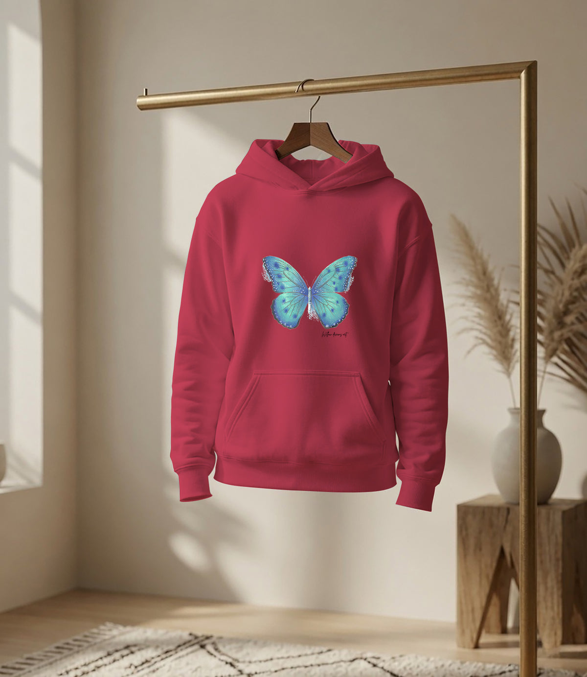 Youth Front & Back Everyday Hoodie | Butterflies design