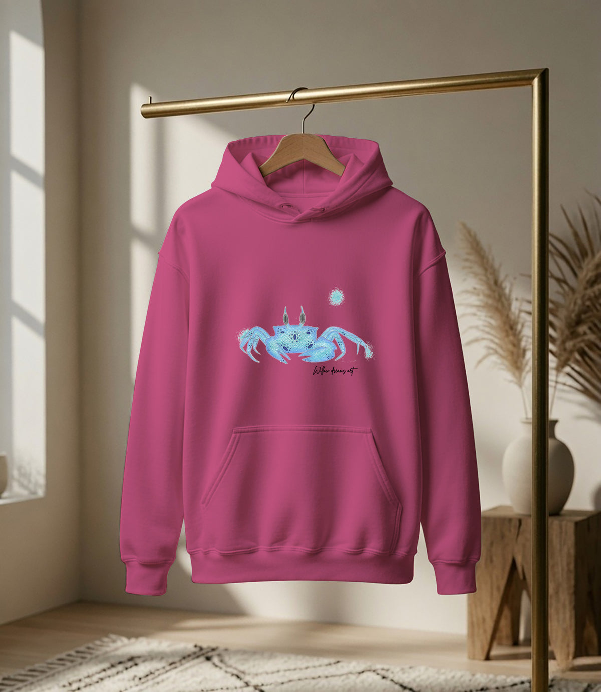 Adult Everyday Hoodie | Blue Crab Design