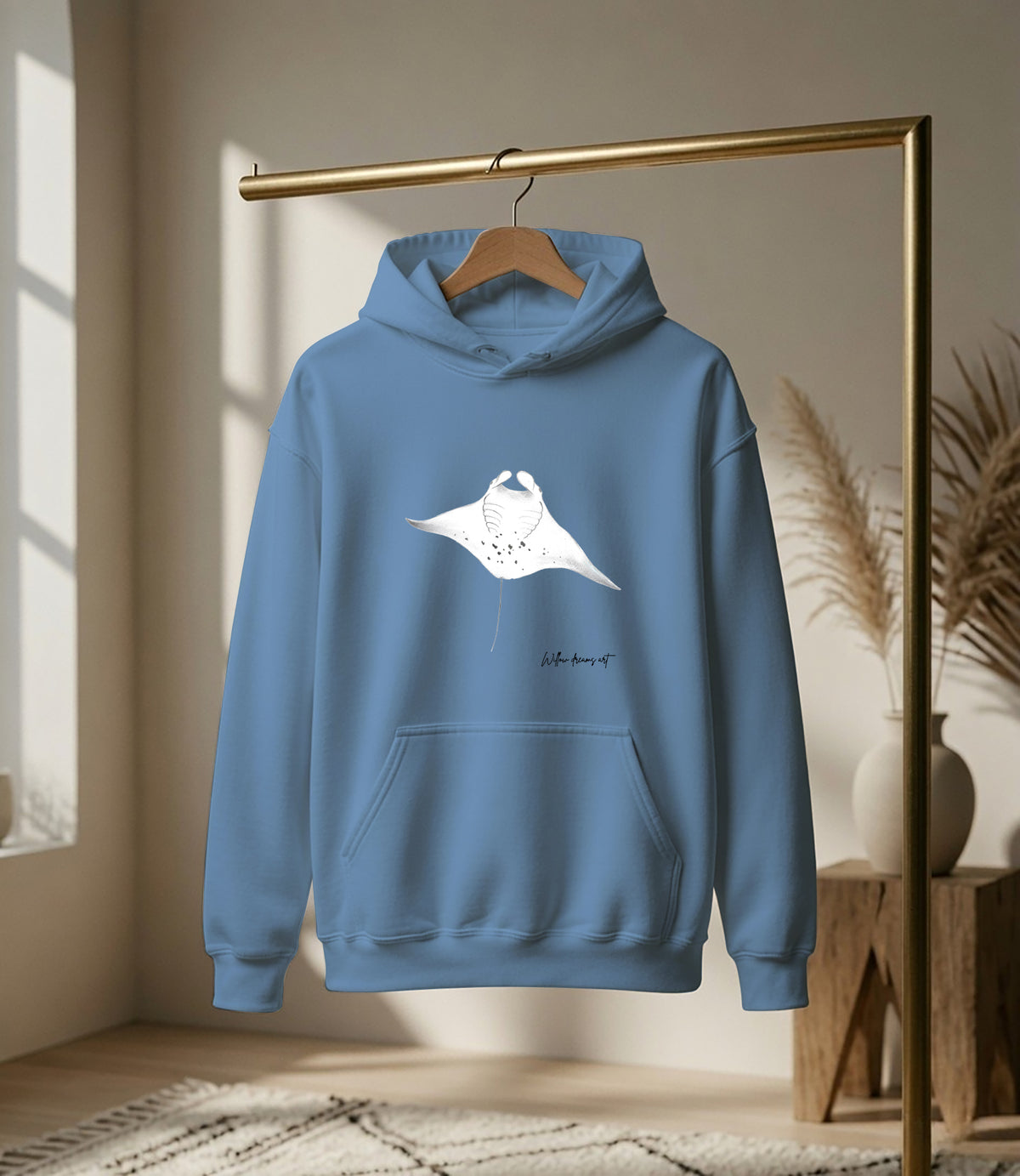 Adult Everyday Hoodie | Manta Ray Design