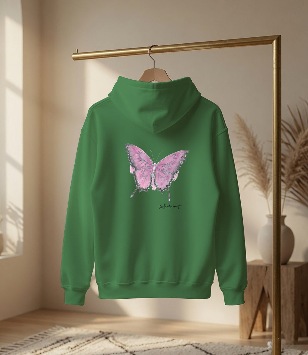 Adult Front & Back Everyday Hoodie | Butterflies design