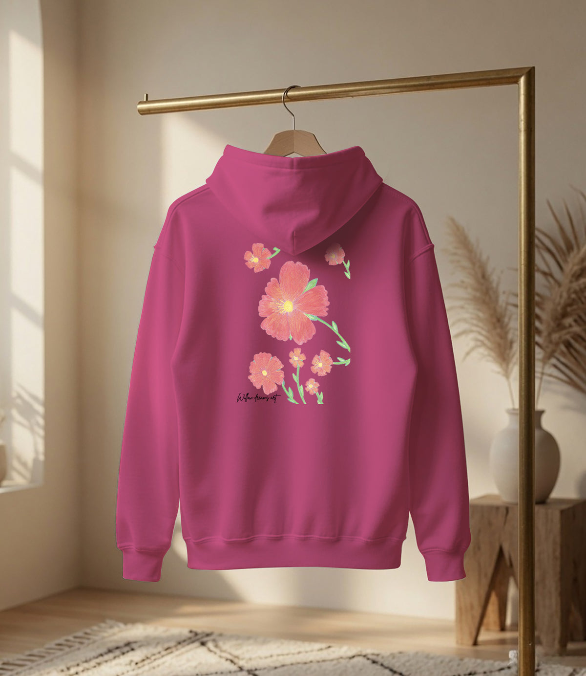 Adult Front & Back Everyday Hoodie | Flowers design