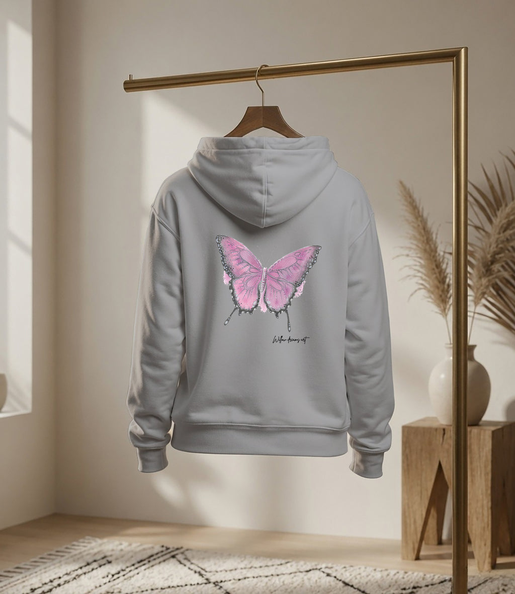 Youth Front & Back Everyday Hoodie | Butterflies design