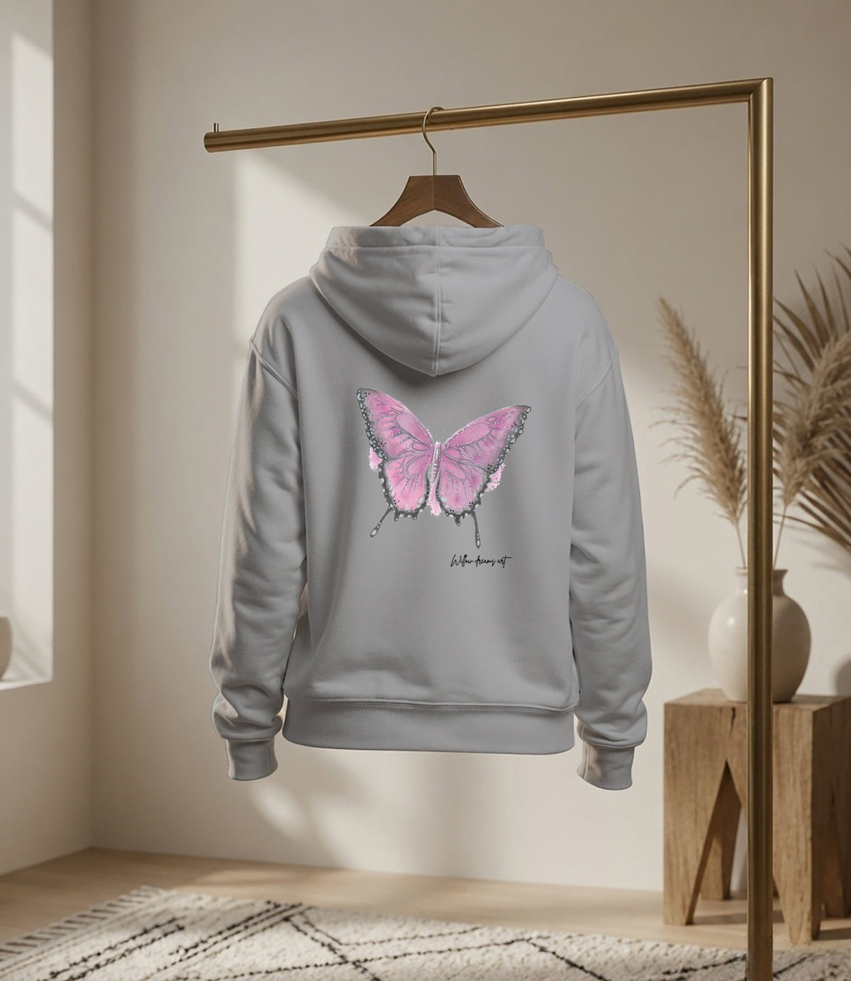 Youth Front & Back Everyday Hoodie | Butterflies design
