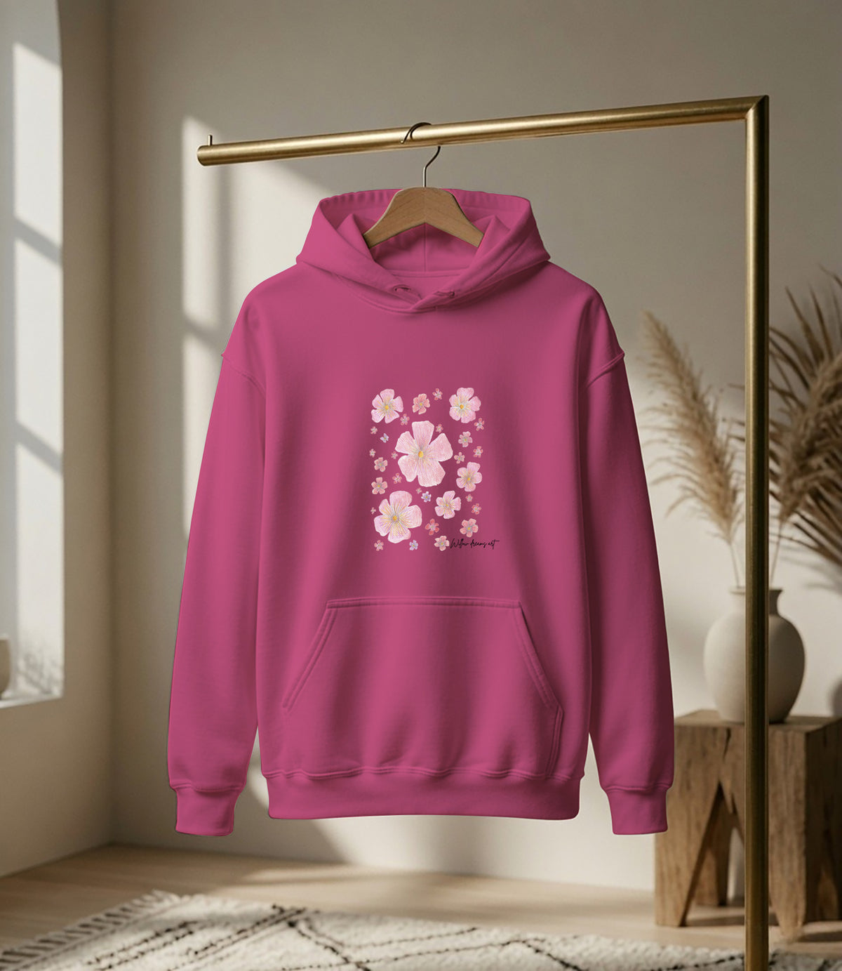 Adult Front & Back Everyday Hoodie | Flowers design