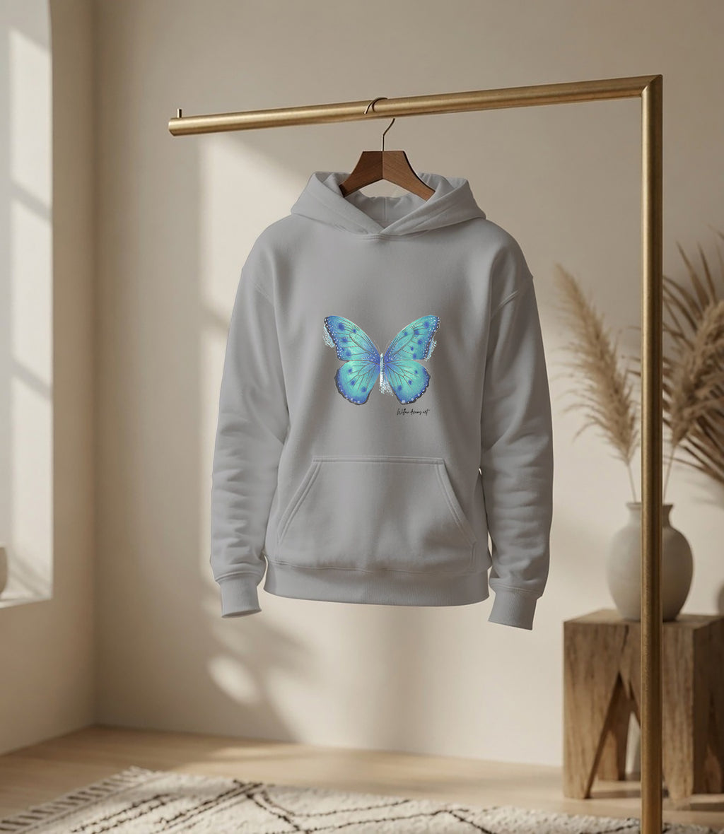 Youth Front & Back Everyday Hoodie | Butterflies design