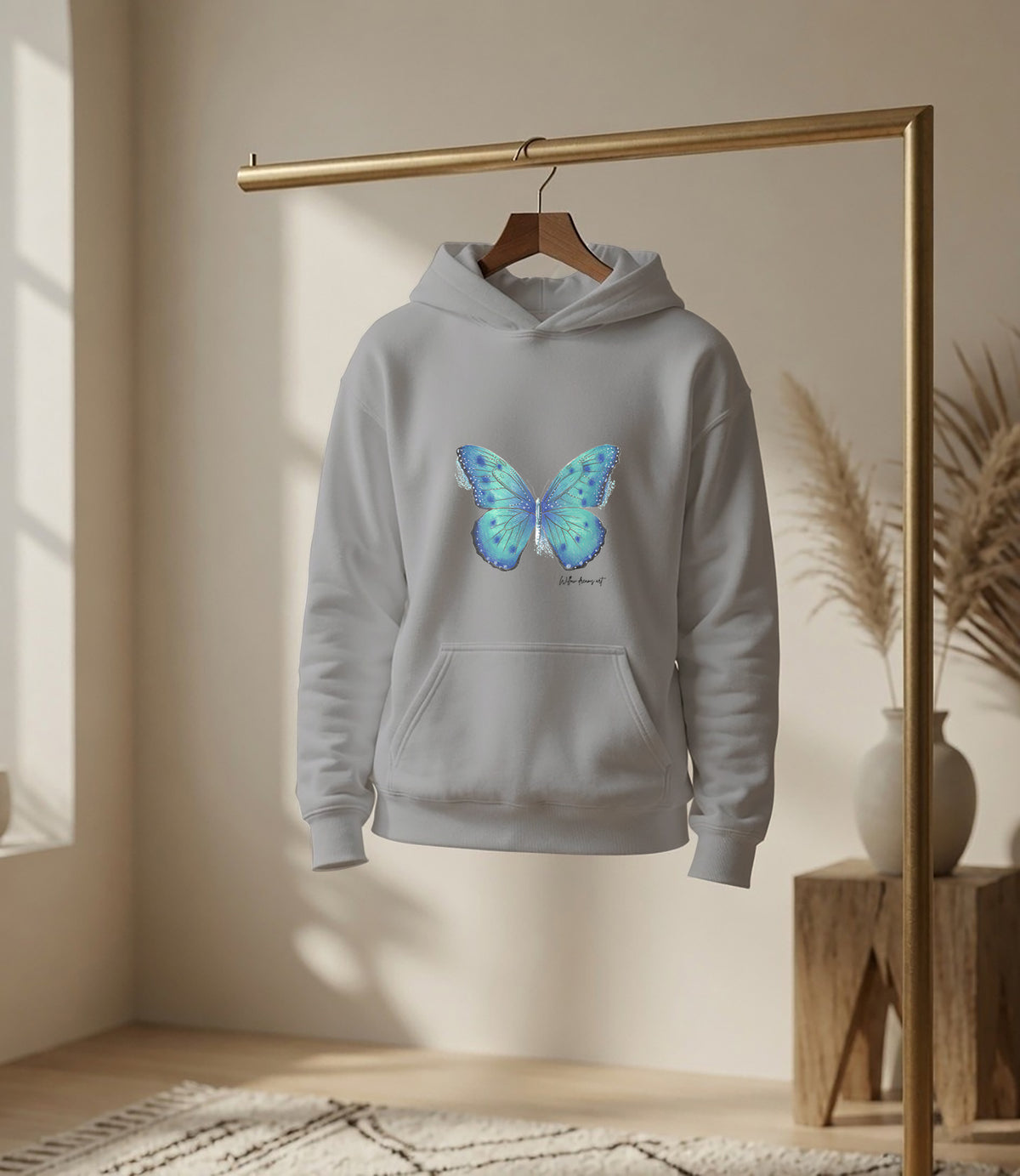 Youth Front & Back Everyday Hoodie | Butterflies design