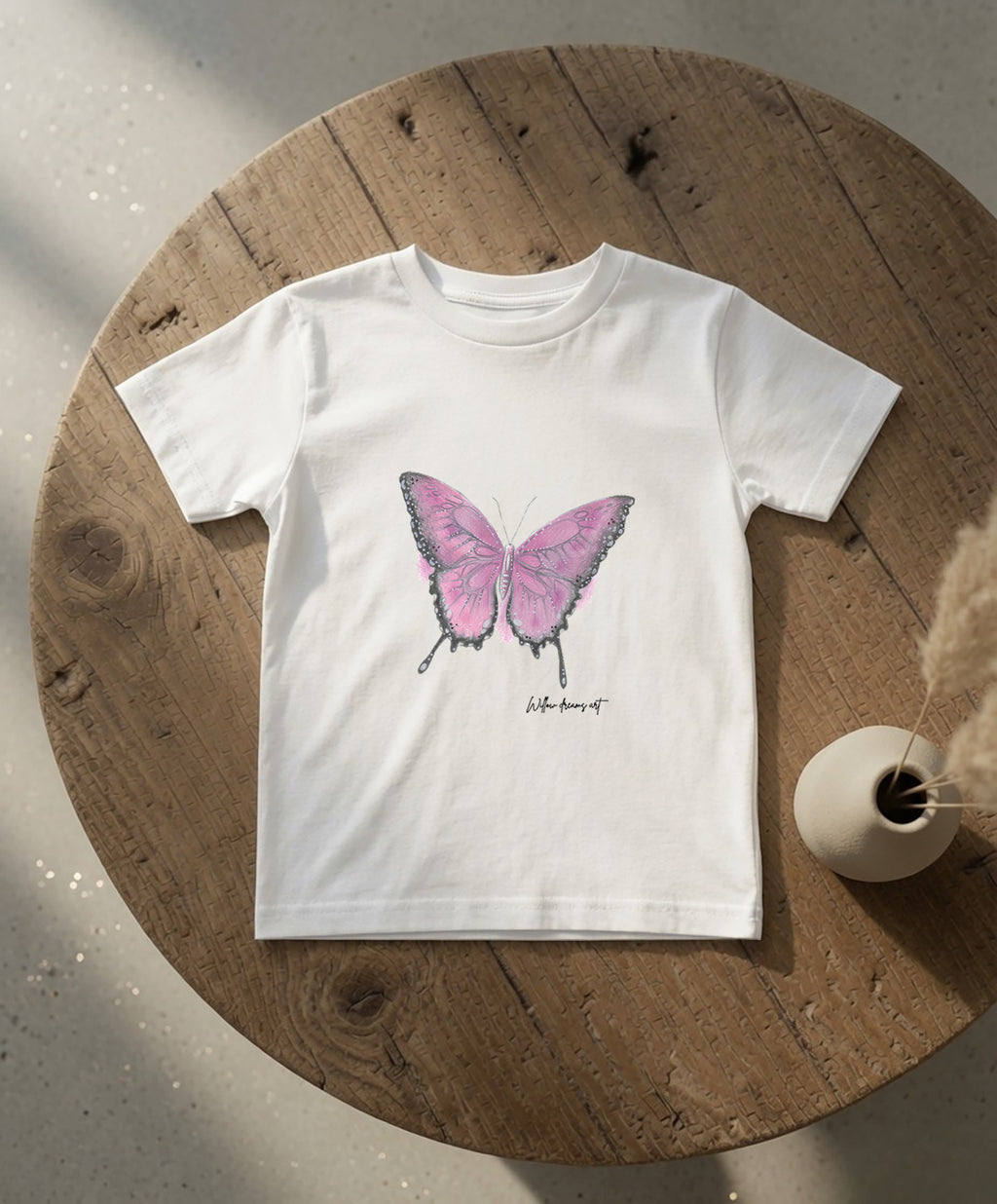 Toddler Everyday Tee | Pink Butterfly Design