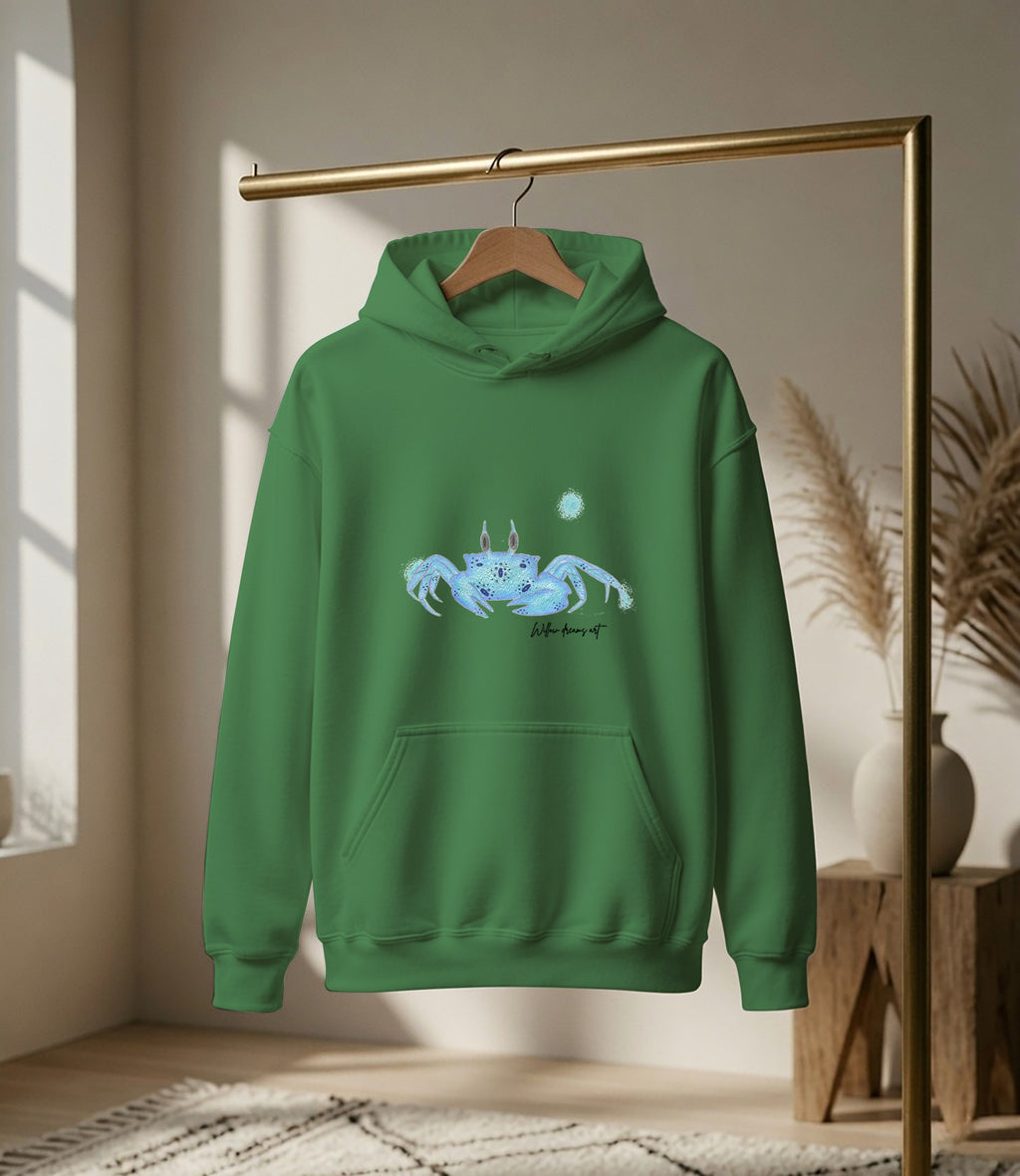 Adult Everyday Hoodie | Blue Crab Design