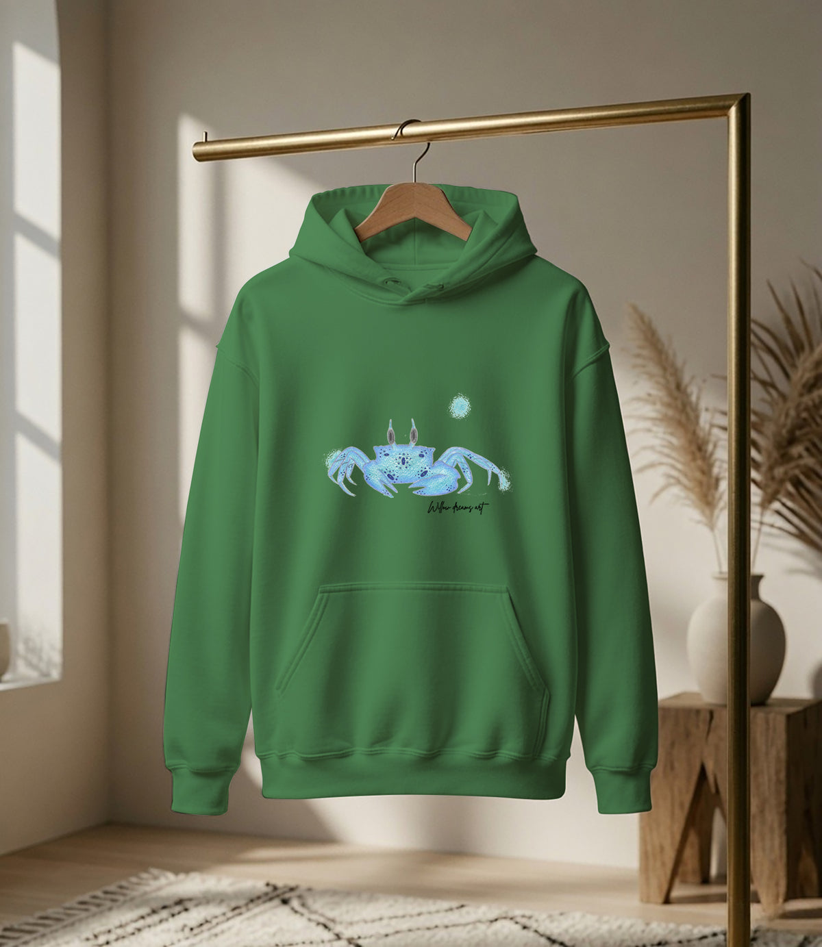 Adult Everyday Hoodie | Blue Crab Design