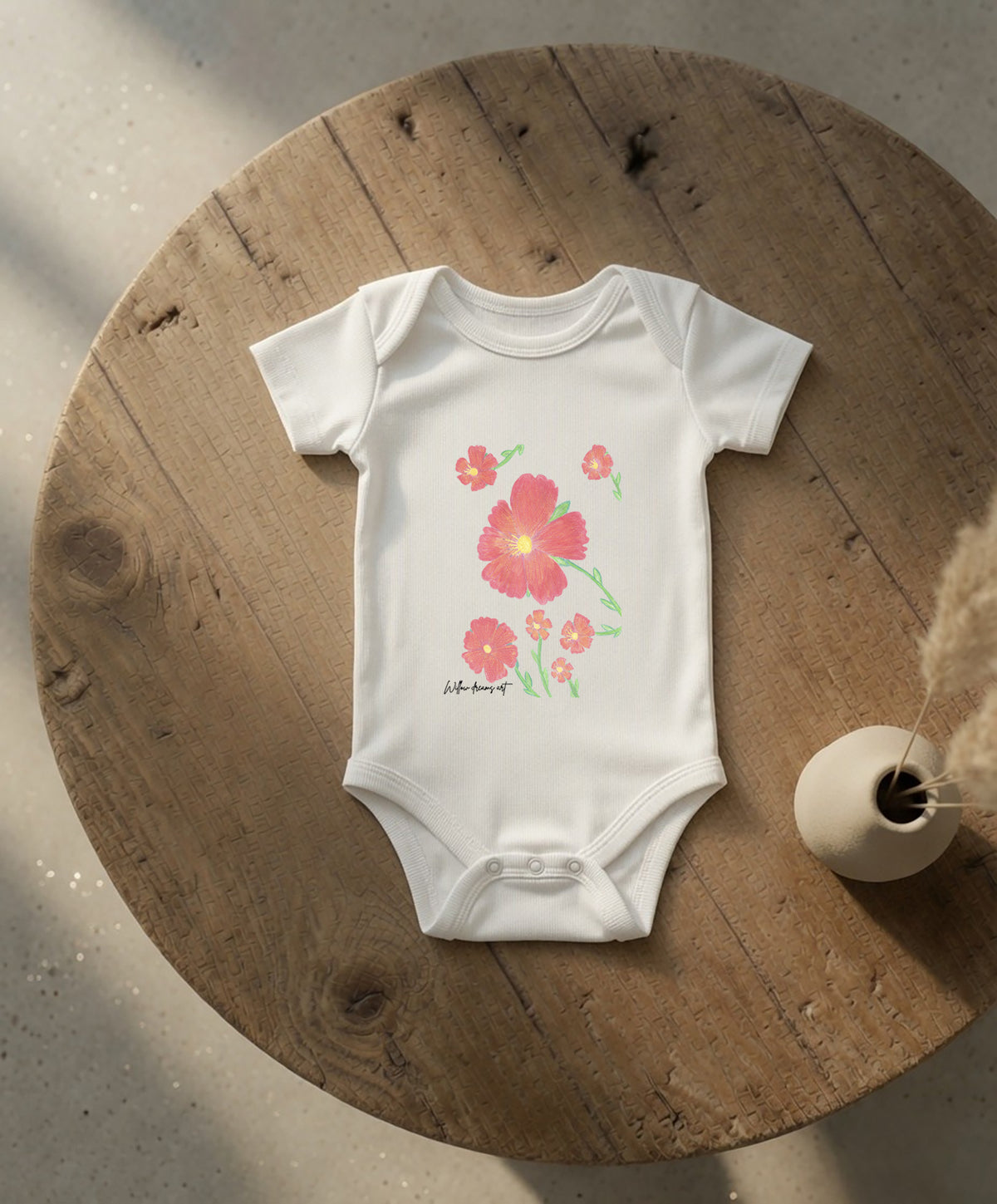 Baby Essential Bodysuit | Flowers Design