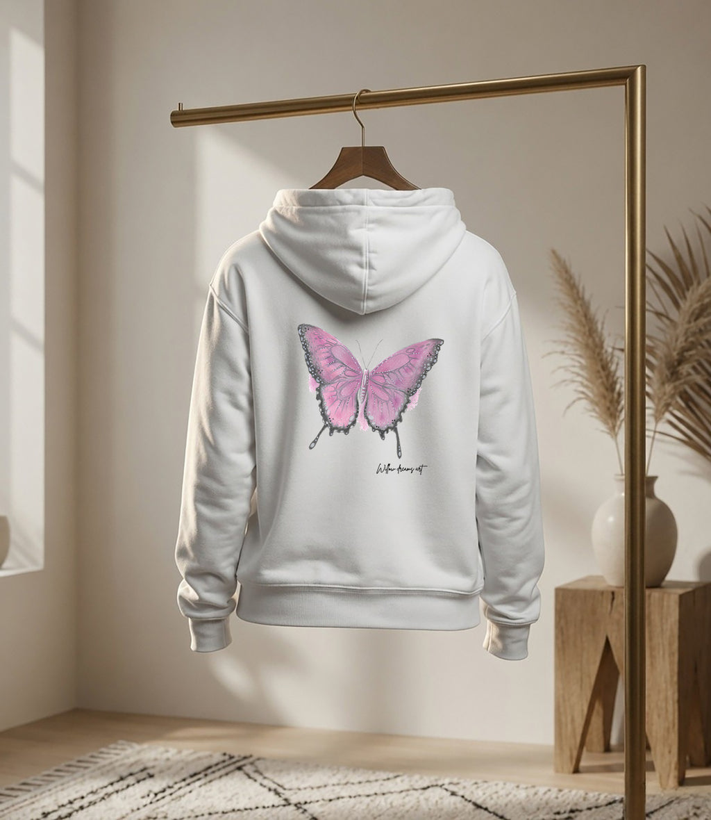 Youth Front & Back Everyday Hoodie | Butterflies design
