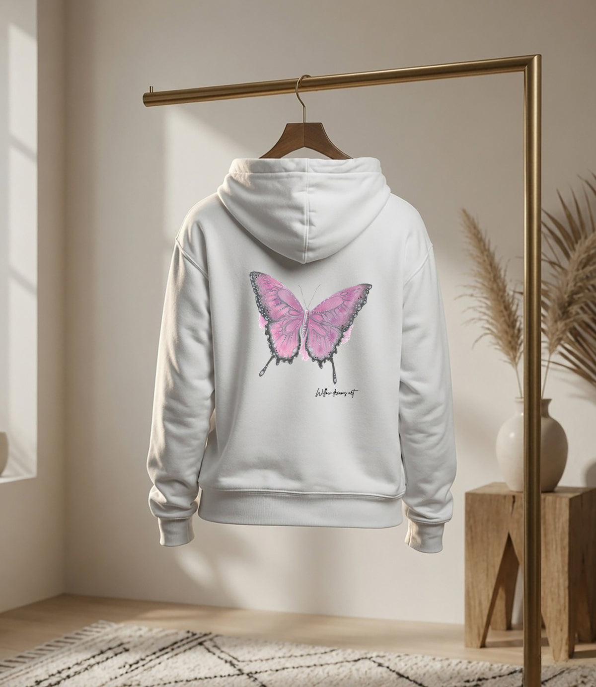 Youth Front & Back Everyday Hoodie | Butterflies design