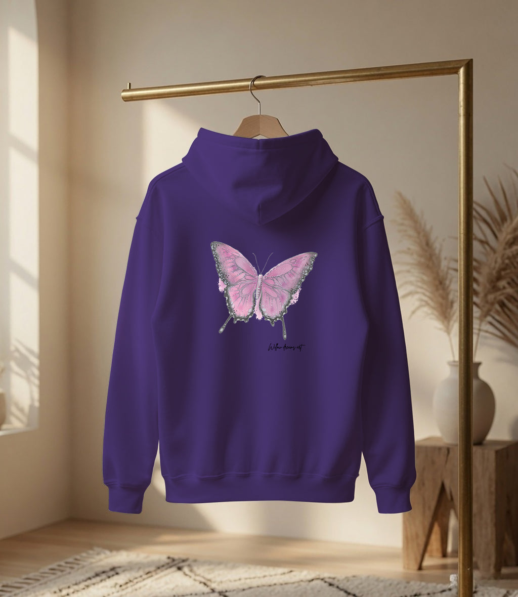 Adult Front & Back Everyday Hoodie | Butterflies design