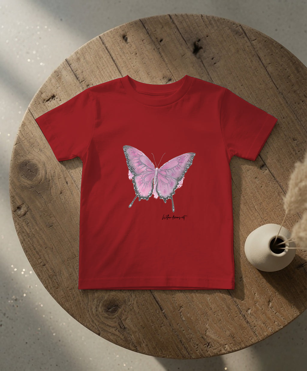 Toddler Everyday Tee | Pink Butterfly Design