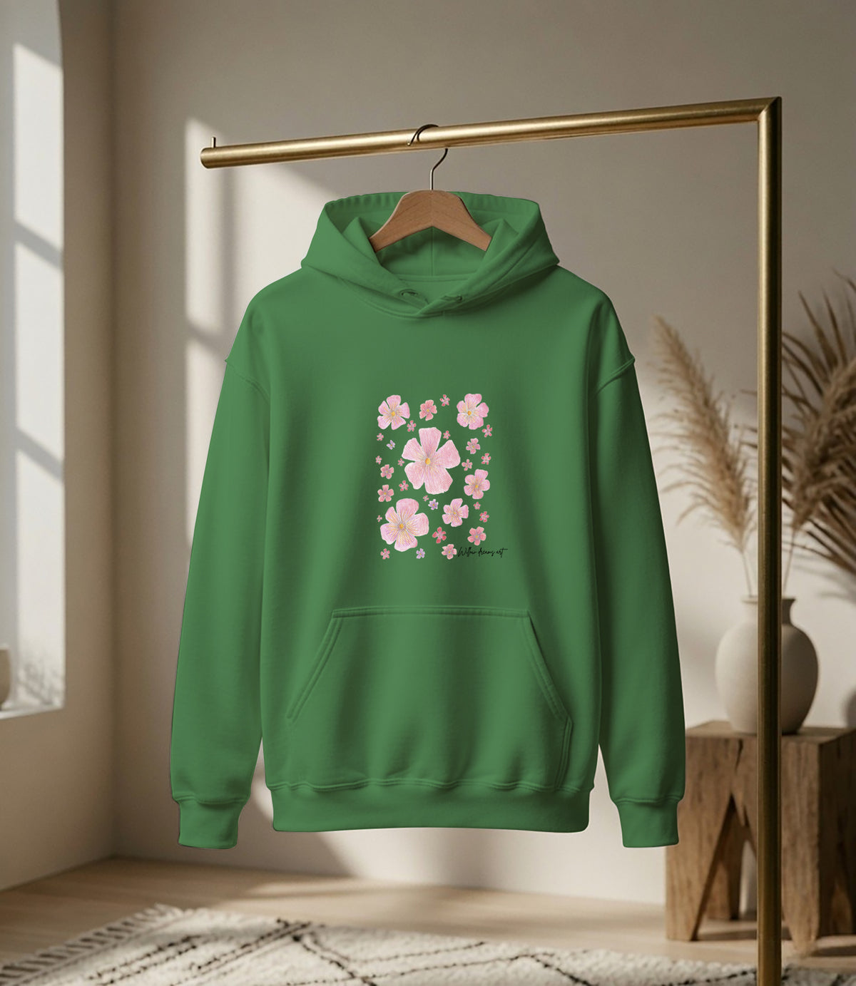 Adult Front & Back Everyday Hoodie | Flowers design