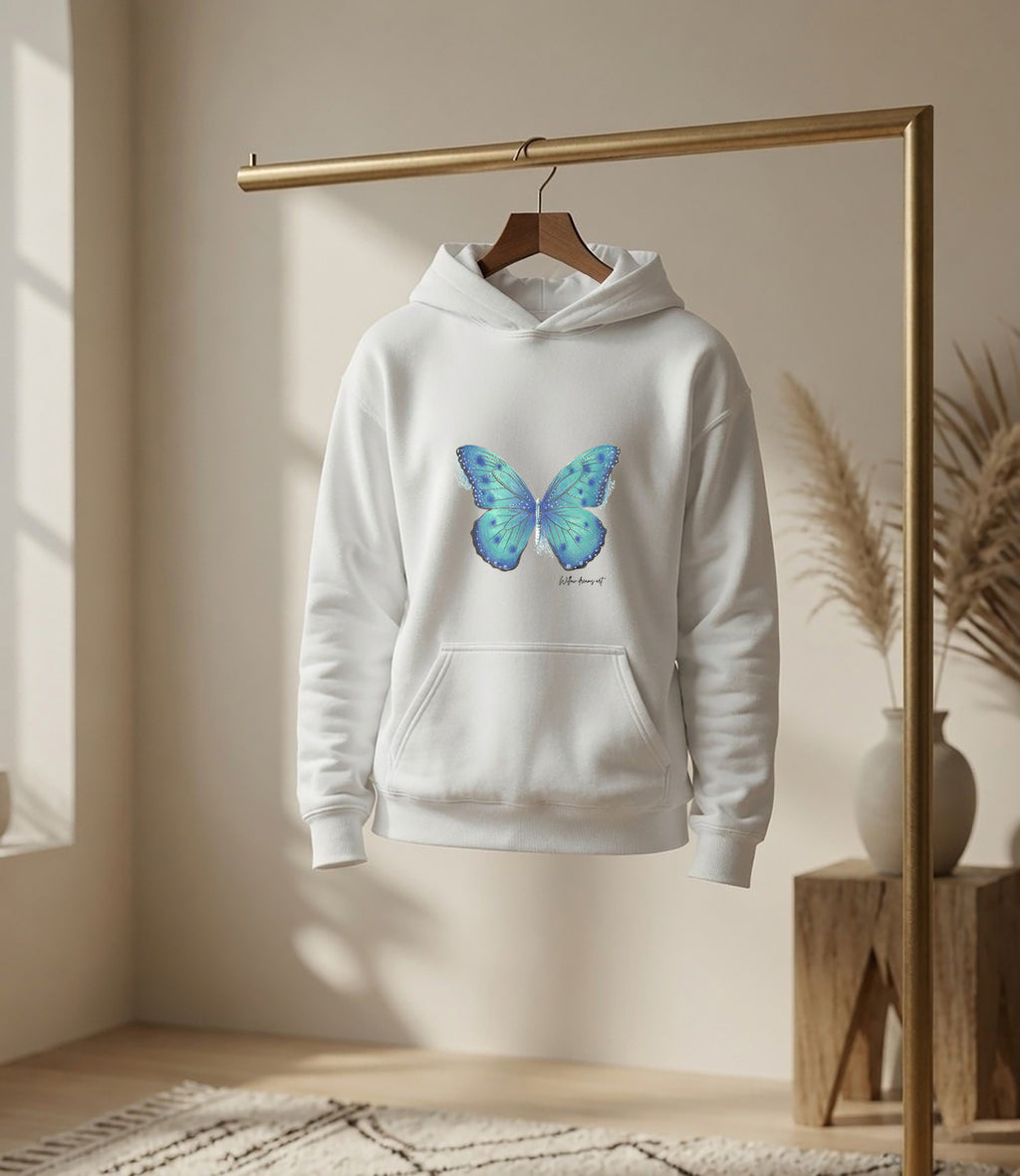 Youth Front & Back Everyday Hoodie | Butterflies design