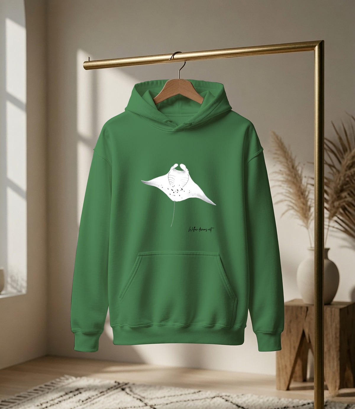 Adult Everyday Hoodie | Manta Ray Design