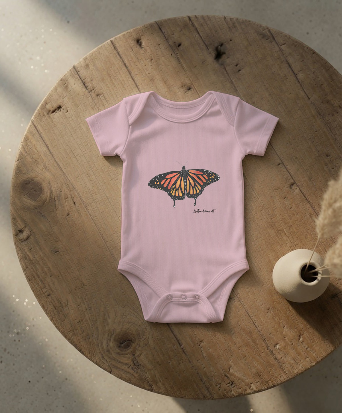 Baby Essential Bodysuit | Monarch Butterfly Design