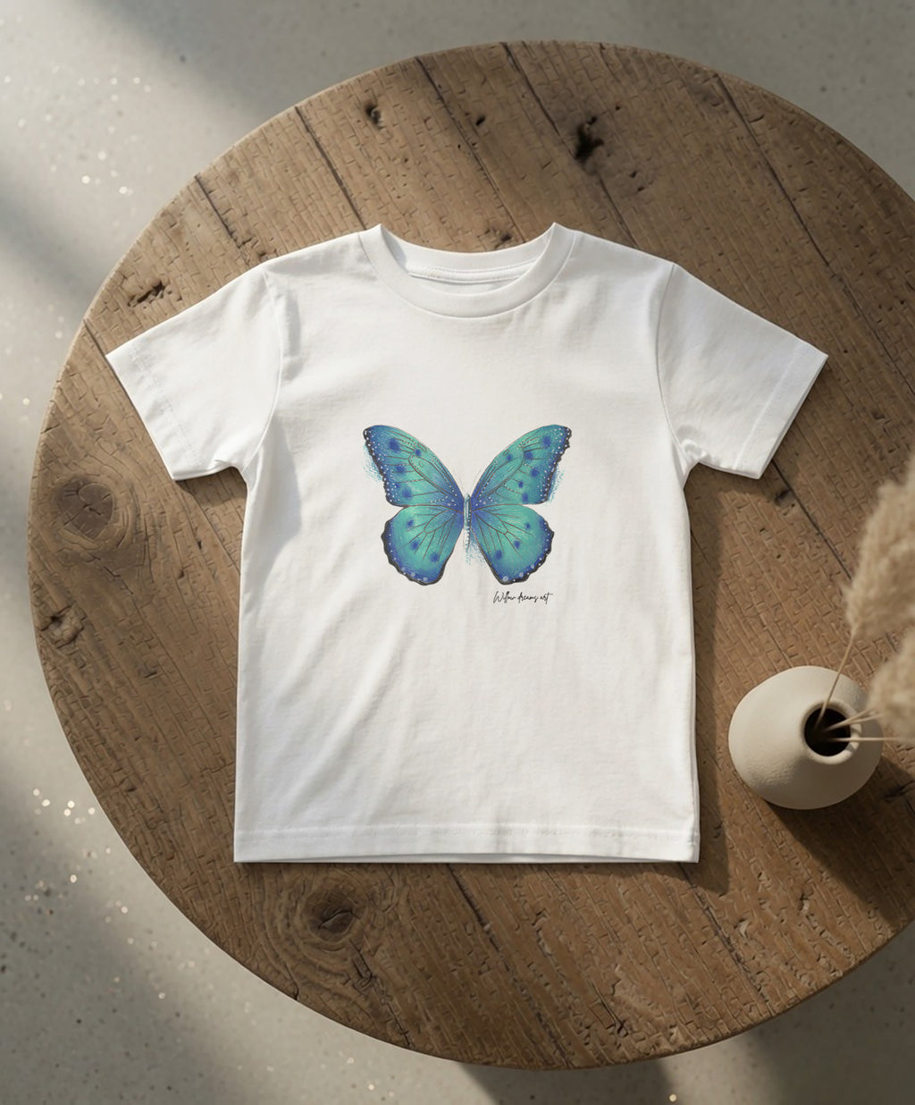 Toddler Everyday Tee | Blue Butterfly Design