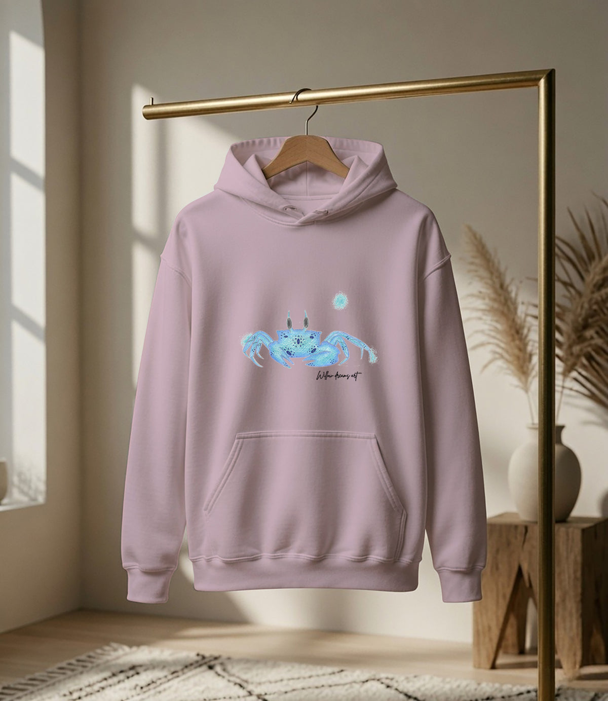 Adult Everyday Hoodie | Blue Crab Design