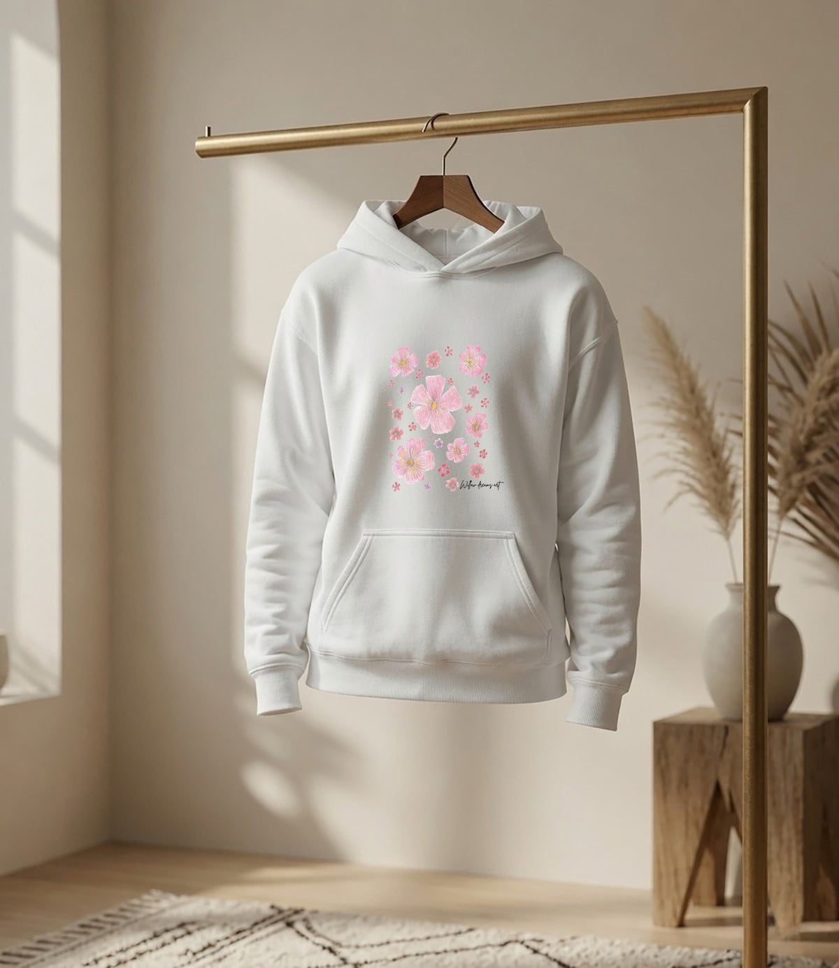 Youth Front & Back Everyday Hoodie | Floral Design