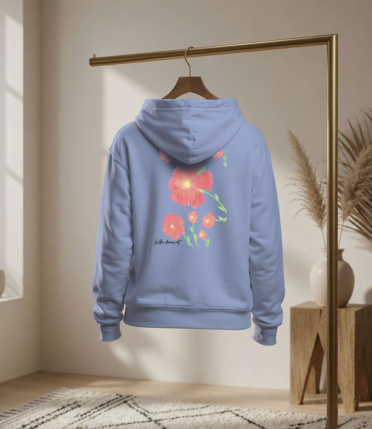 Youth Front & Back Everyday Hoodie | Floral Design
