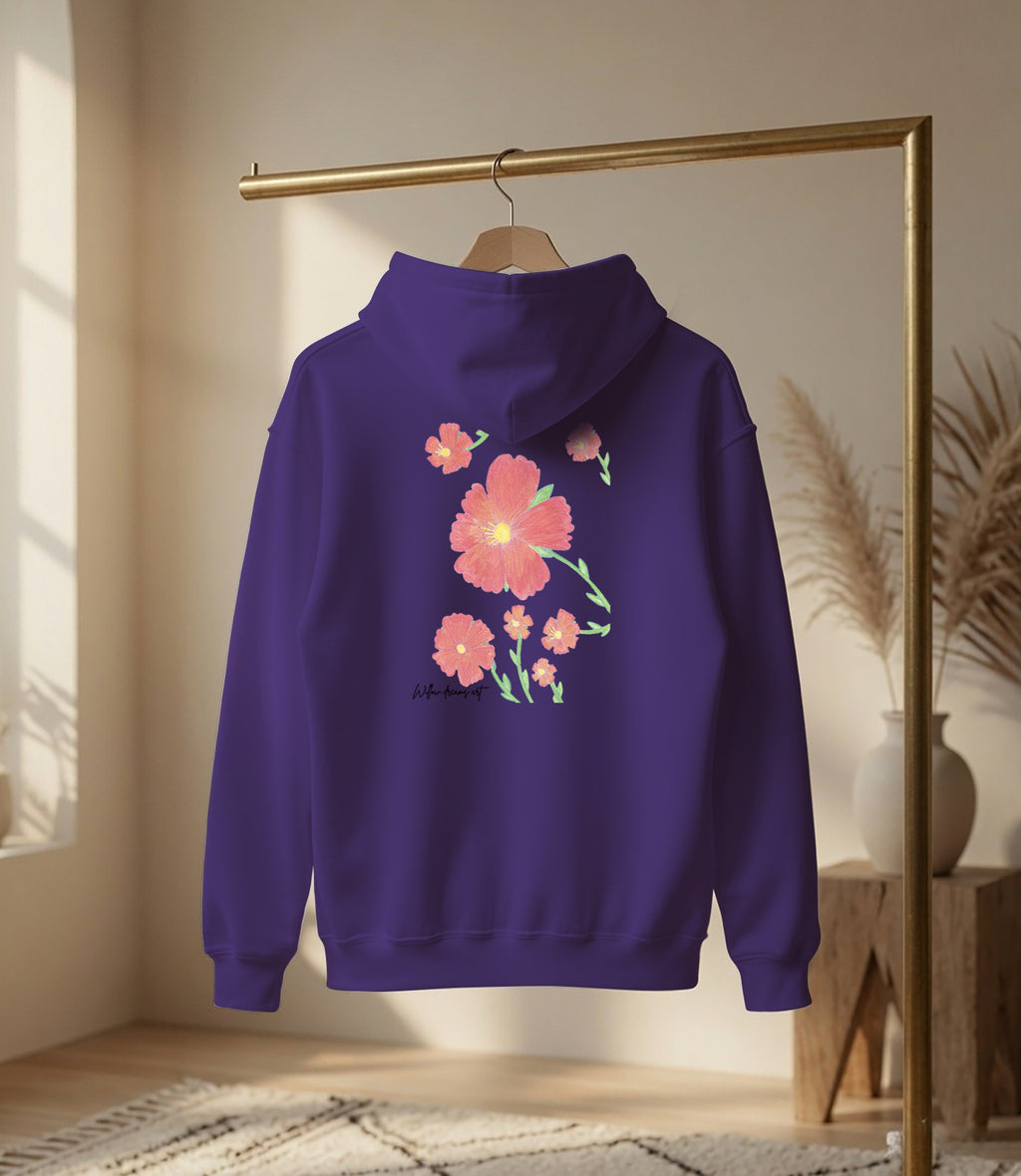 Adult Front & Back Everyday Hoodie | Flowers design
