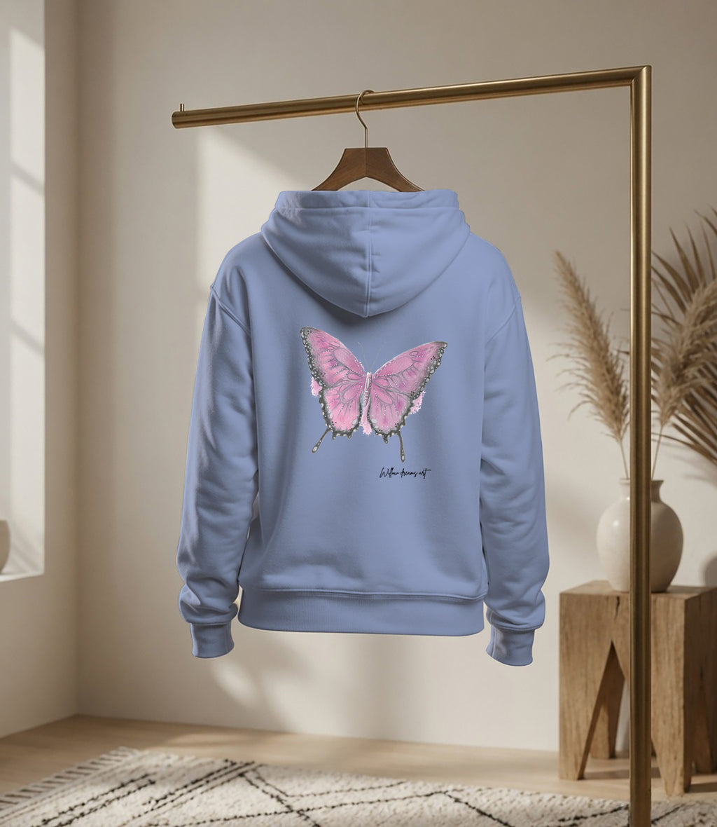 Youth Front & Back Everyday Hoodie | Butterflies design