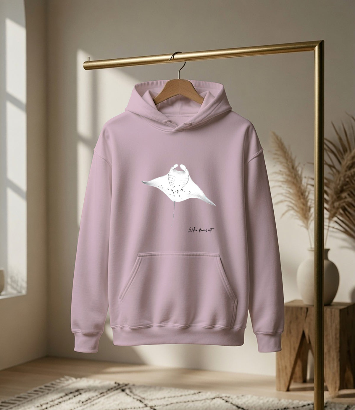 Adult Everyday Hoodie | Manta Ray Design