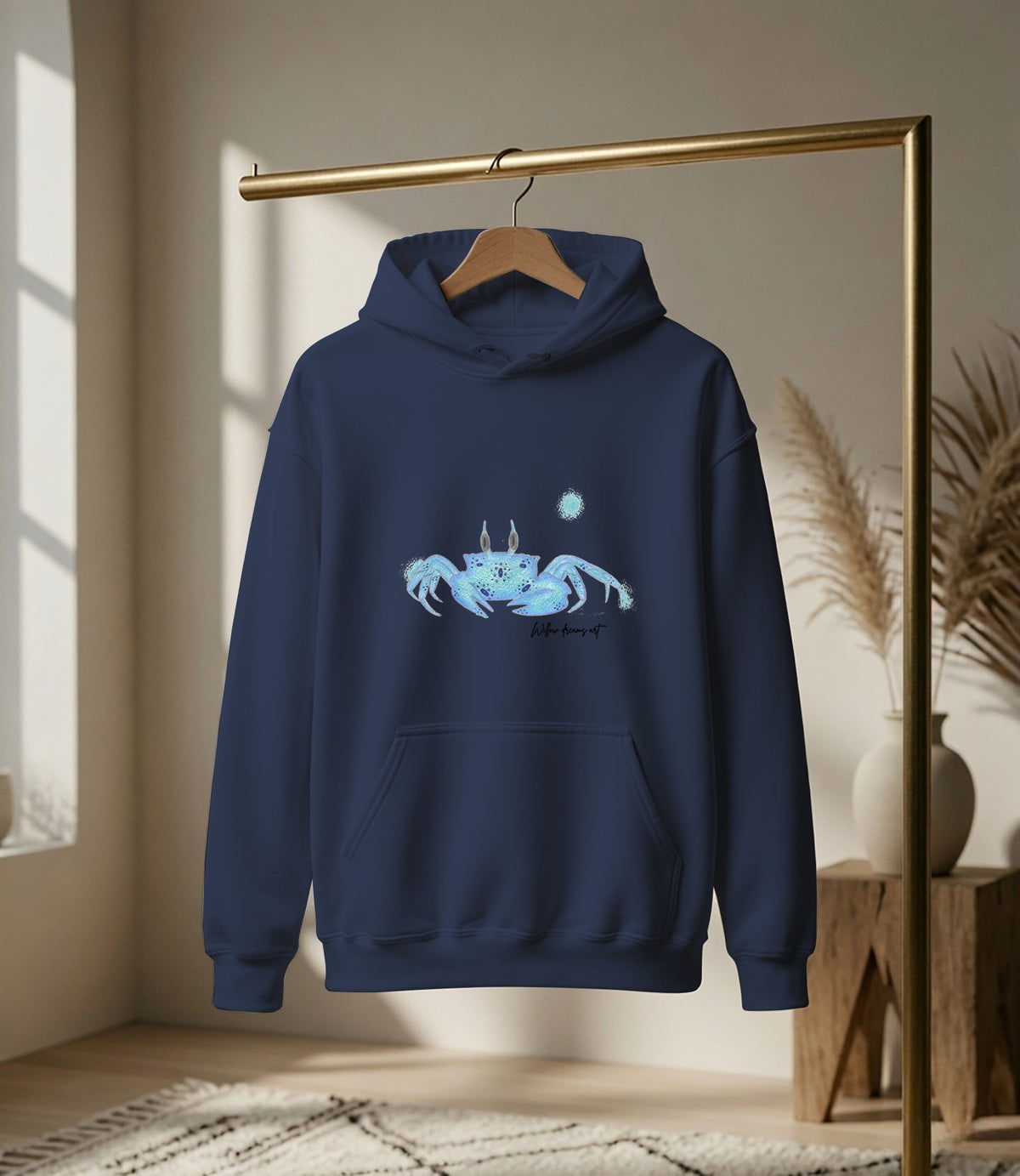 Adult Everyday Hoodie | Blue Crab Design