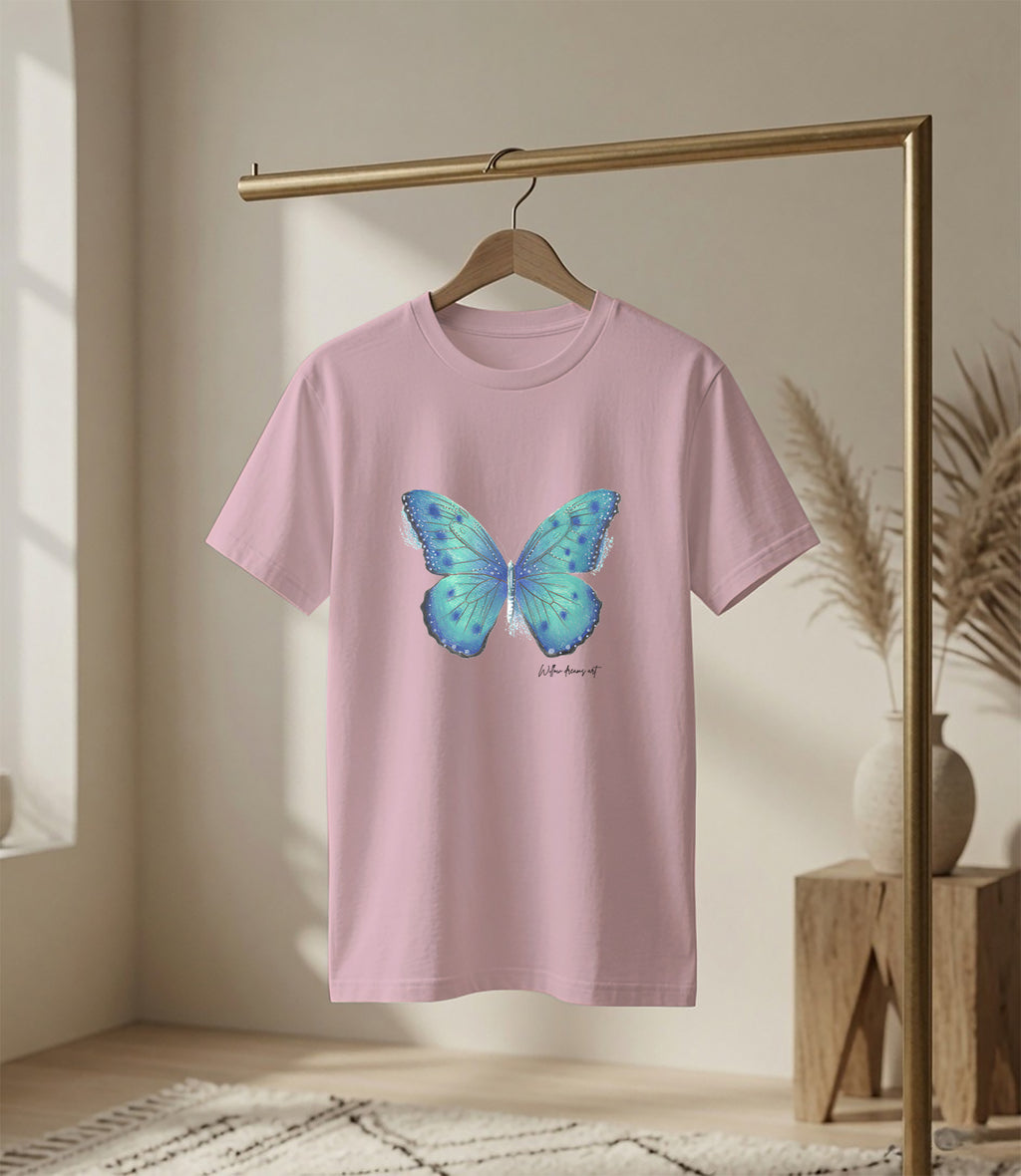 Youth Classic Tee | Blue Butterfly Design