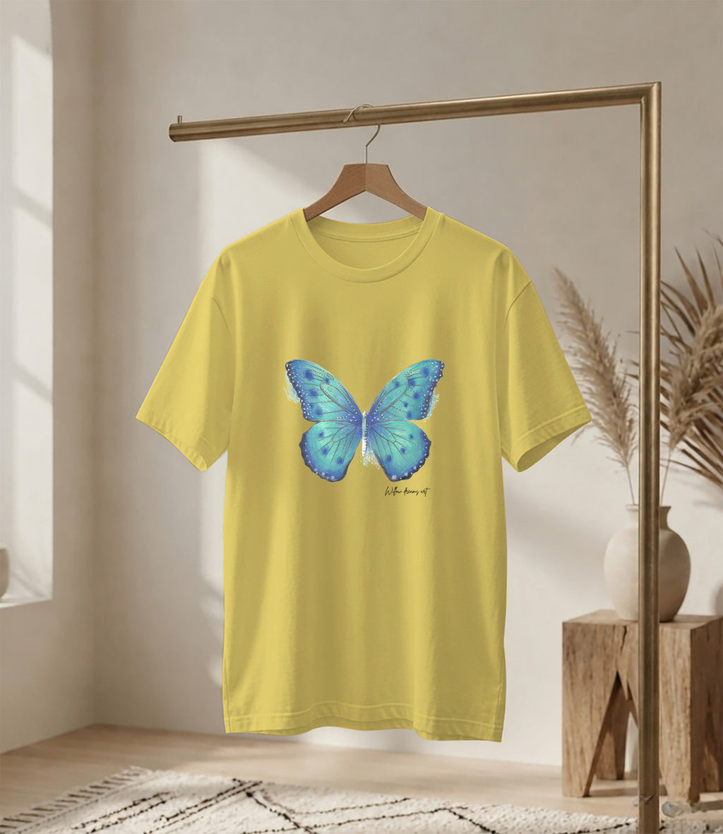 Adult Everyday Tee | Blue Butterfly Design