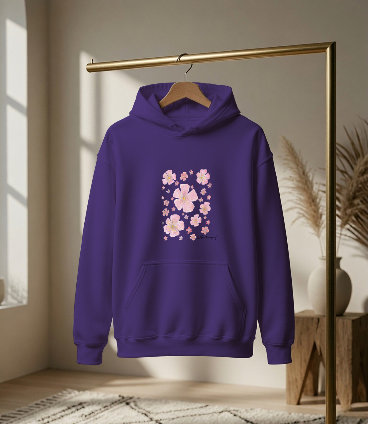 Adult Front & Back Everyday Hoodie | Flowers design