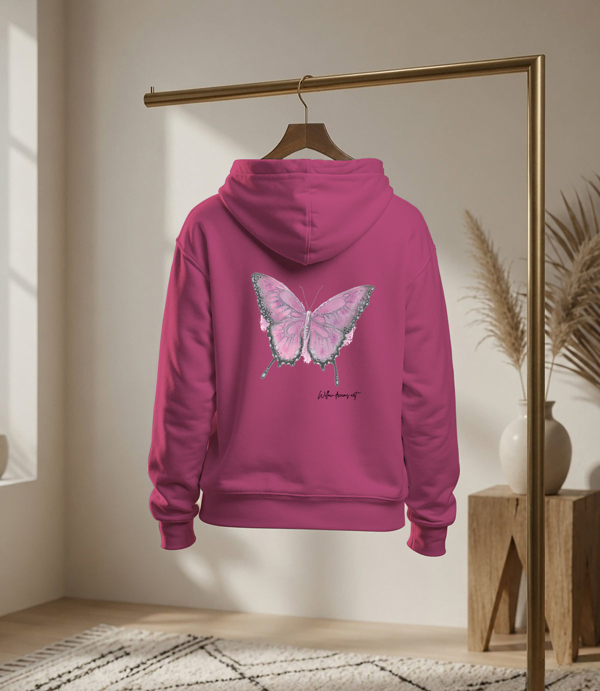 Youth Front & Back Everyday Hoodie | Butterflies design