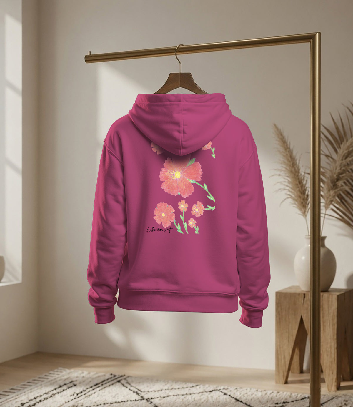 Youth Front & Back Everyday Hoodie | Floral Design