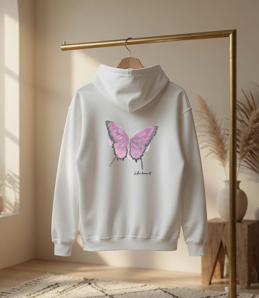 Adult Front & Back Everyday Hoodie | Butterflies design