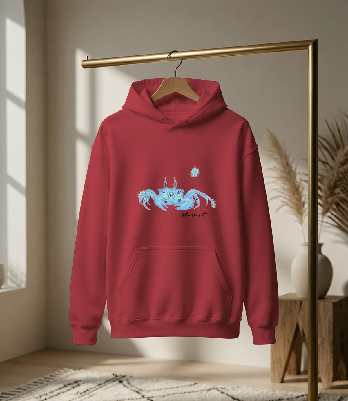 Adult Everyday Hoodie | Blue Crab Design