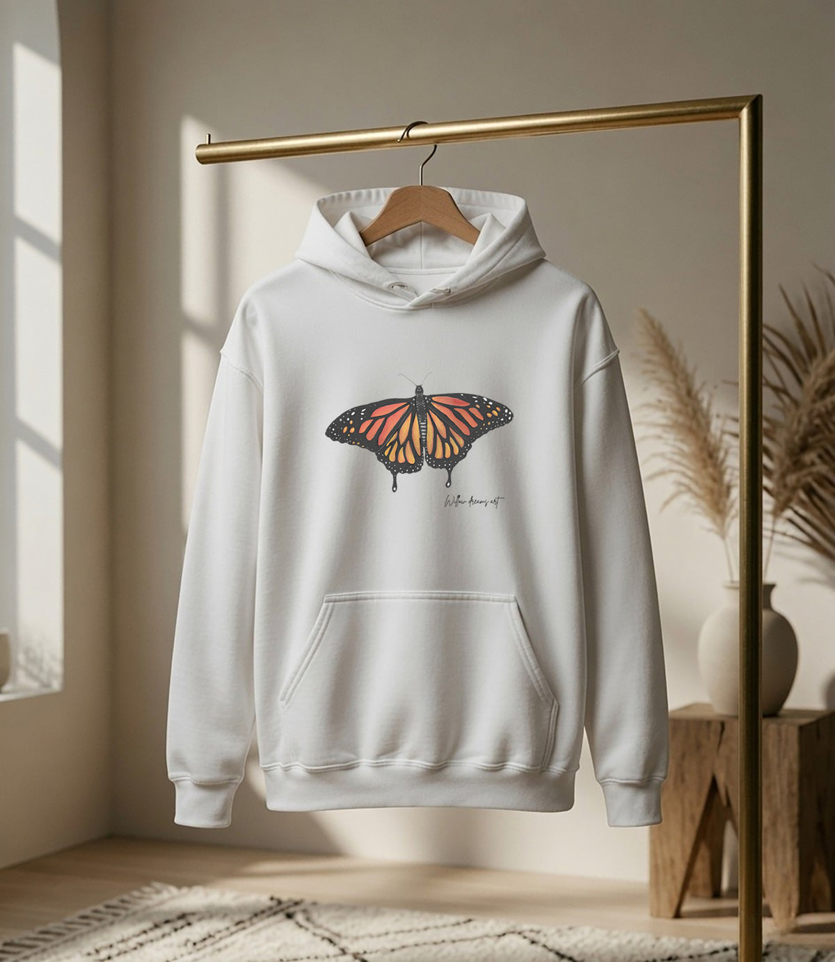 Adult Everyday Hoodie | Monarch Butterfly Design