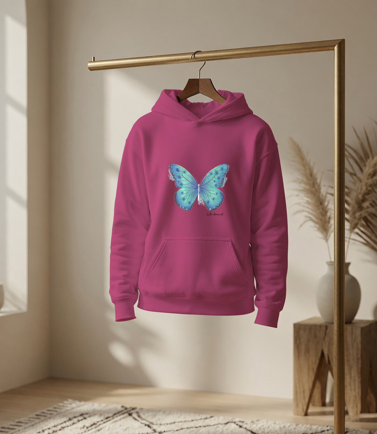 Youth Front & Back Everyday Hoodie | Butterflies design