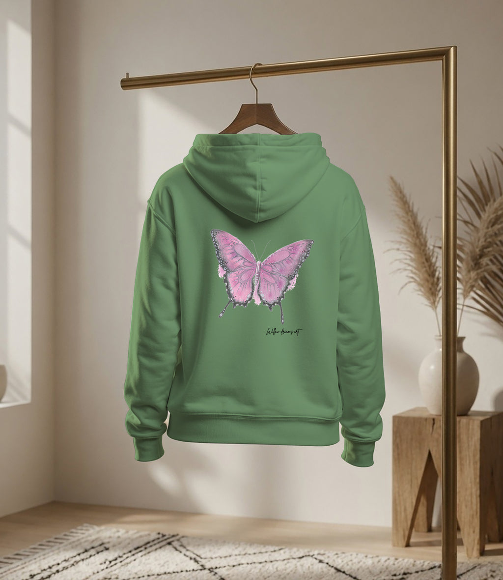 Youth Front & Back Everyday Hoodie | Butterflies design