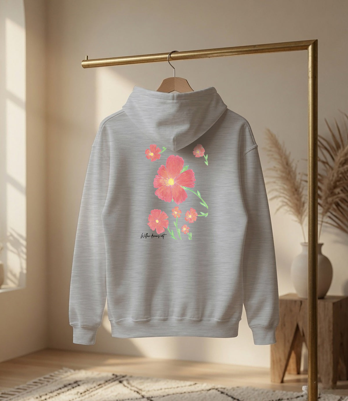 Adult Front & Back Everyday Hoodie | Flowers design